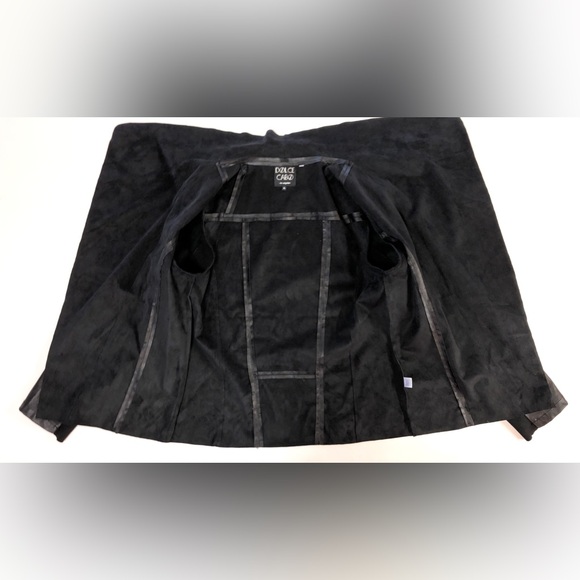 DOLCE CABO Open Drape Vegan Leather Jacket Black (XL) - Picture 9 of 17